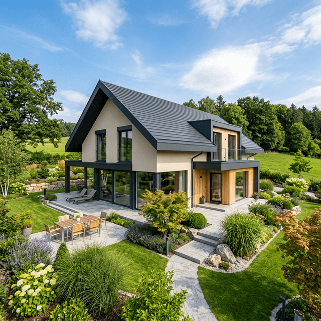 Wunderschönes Haus mit hochwertigem Steildach und Garten in Aachen